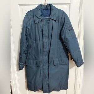 Men’s Steel Blue Down Feather Winter Coat